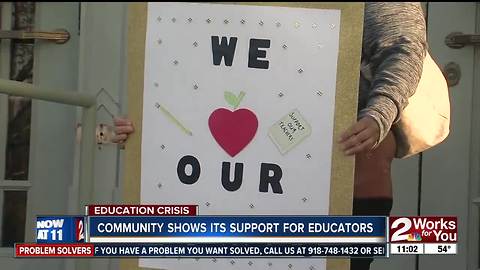 Rallies to support Tulsa teachers