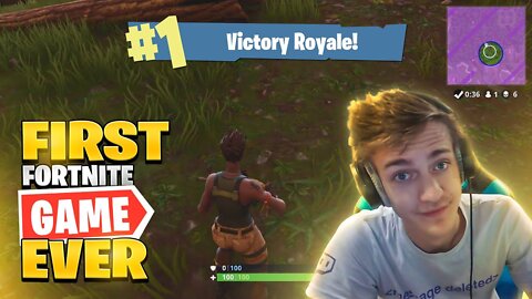 Ninja FIRST EVER Fortnite Game on Stream! (Fortnite Nostalgia Gameplay)