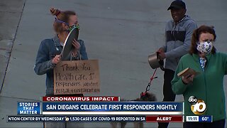 San Diegans celebrate frontline workers every night