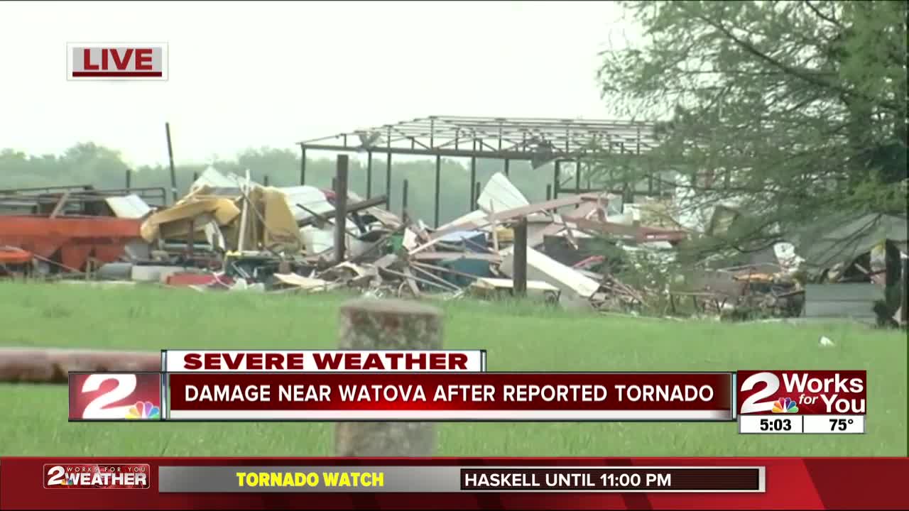 Homes damaged by storms in Watova