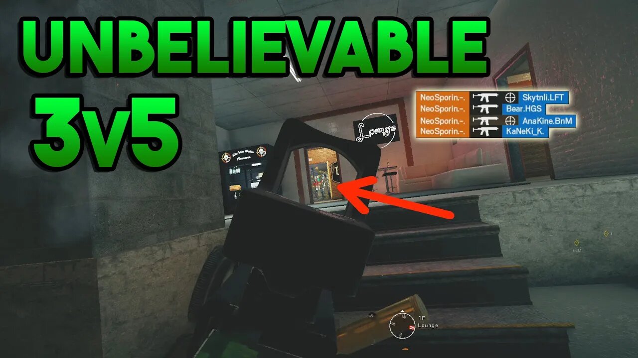 UNBELIEVABLE 3v5 - Rainbow Six Siege Gameplay