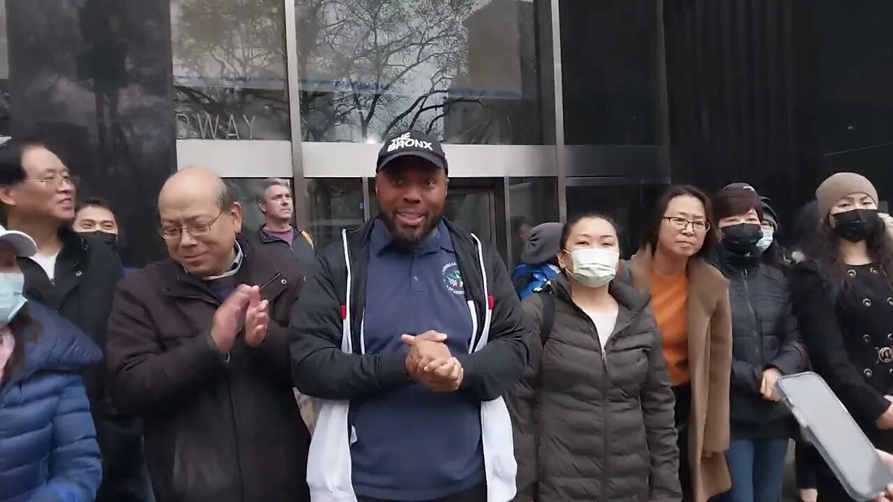 The @lestercforny @LesterforNY Must Be Seated Press Conference 12/7/2022 Outside 250 Broadway