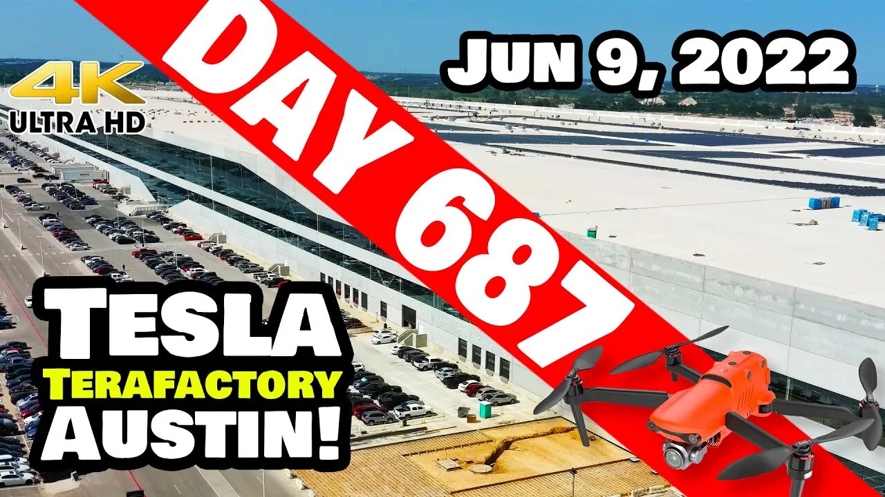 CONSTRUCTION PROGRESS AT GIGA TEXAS! - Tesla Gigafactory Austin 4K Day 687 - 6/9/22 - Tesla Texas