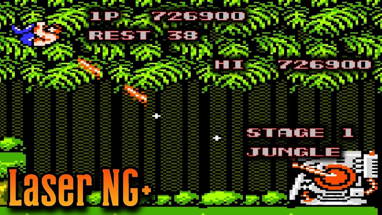 Contra gameplay but I can't stop jumping with a laser on NG+ #1