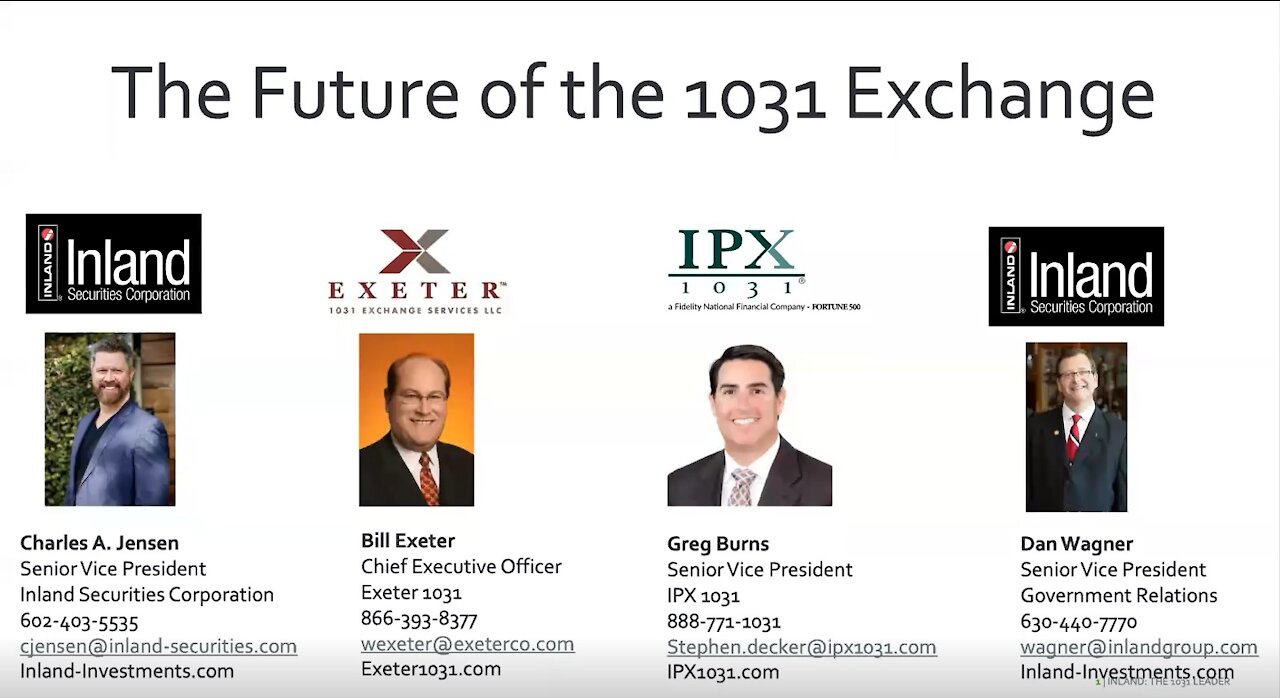 The Future of the 1031 Exchange - Legislative Update (May 2021)