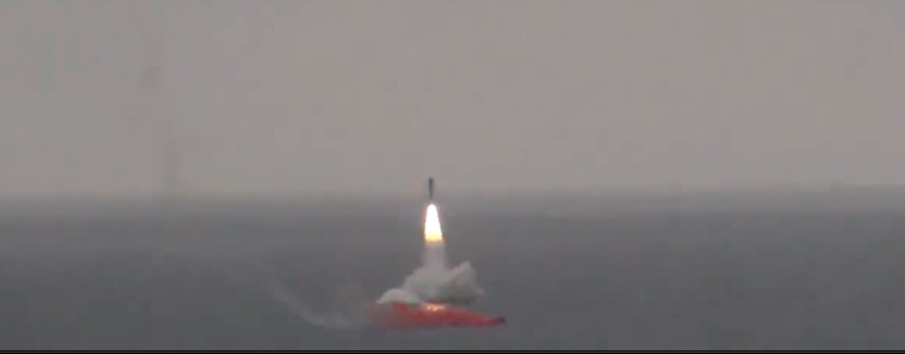 Launch of a Kalibr cruise missile via a Pacific Fleet submarine