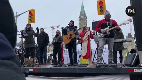 Singing O Canada At Convoy