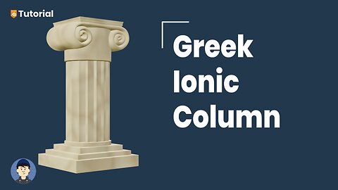 How to make an Greek Ionic column in Blender [3.2]