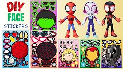 Spidey and his Amazing Friends DIY Funny & Cool Face Stickers