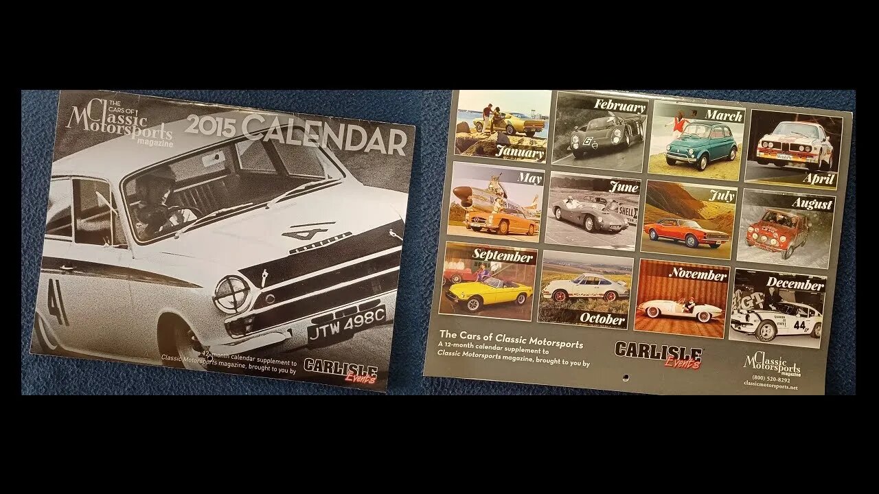 CALENDAR REVIEW : THE CARS OF Classic Motorsports magazine 2015 CALENDAR