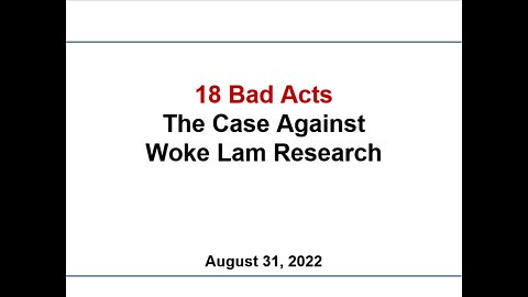 18 Bad Acts: The Case Against Woke Lam Research (updated Aug 31, 2022)