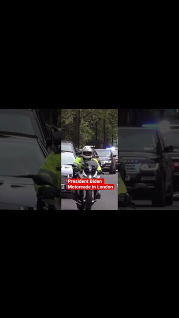 President Biden “Beast” Motorcade in London After Queens Funeral #queenelizabethii #biden #shorts