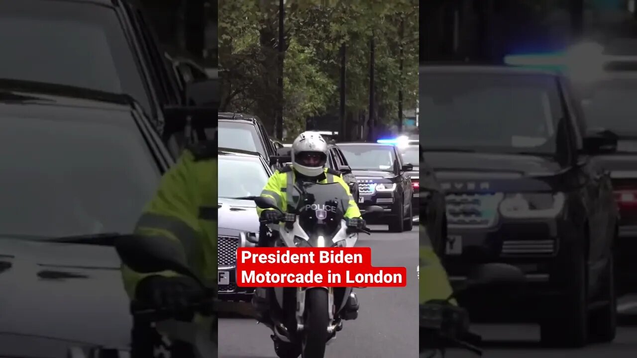 President Biden “Beast” Motorcade in London After Queens Funeral #queenelizabethii #biden #shorts