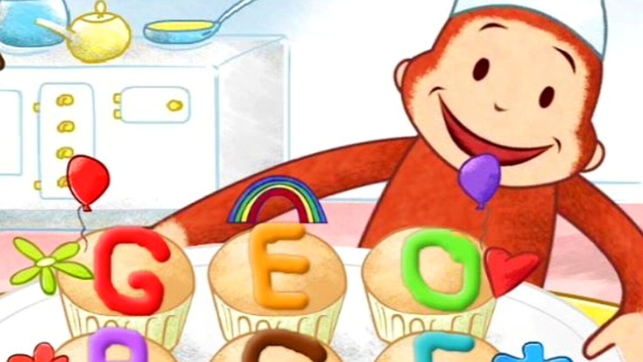 Curious George Cooks and Decorated Cakes in Busy Bakery