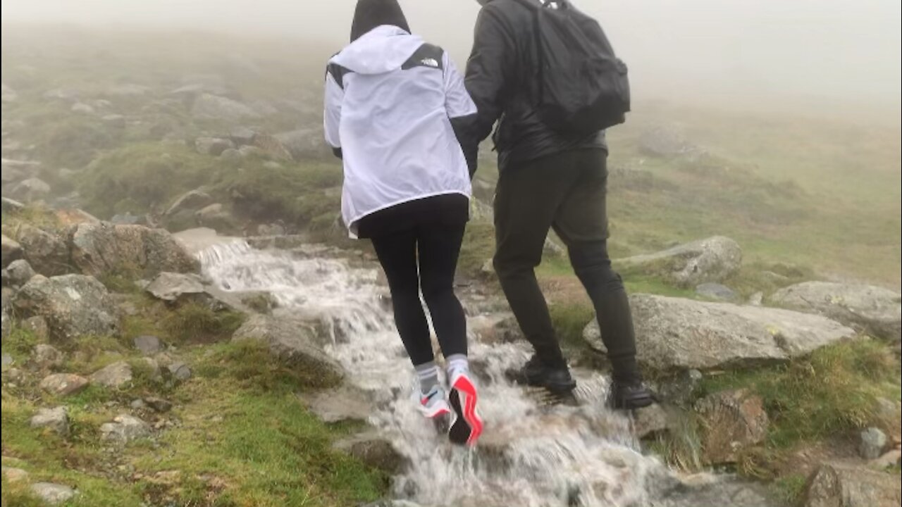 Walking up a water mountain