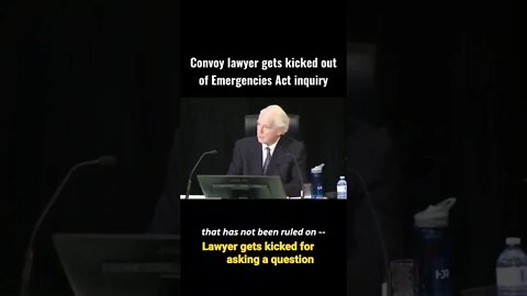 convoy lawyer asks a question and gets removed !