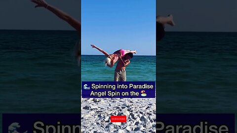 🌊🏖️Beach Vortex: Breathtaking Angel Spin 💃🕺🏽#swingdance #countrydance #coupledance #acrodance