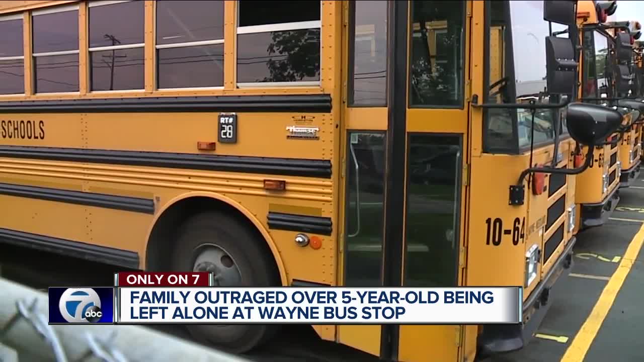 Family outraged over 5-year-old being left alone at Wayne bus stop