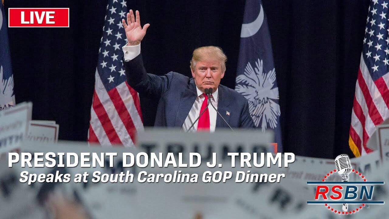 President Donald J. Trump Speaks LIVE At South Carolina GOP Dinner Aug. 5th, 2023 President Trump speaks at South Carolina GOP Silver Elephant Gala.