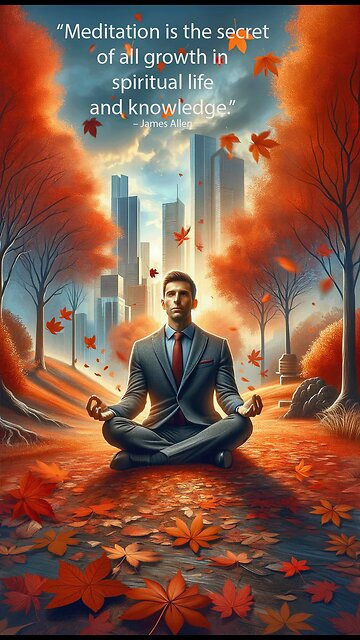 60-second inspirational - “Meditation is the secret of all growth in spiritual life..” – James Allen