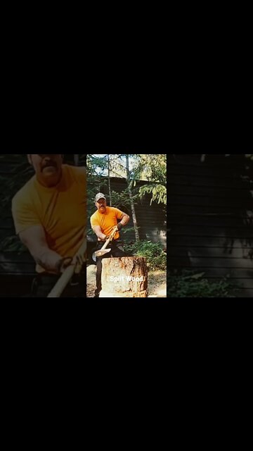 Split Big Wood. #shorts