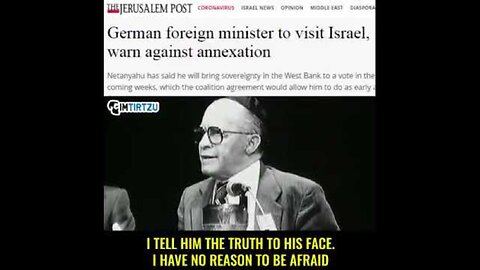 Menachem Begin's Response to Foreign criticism