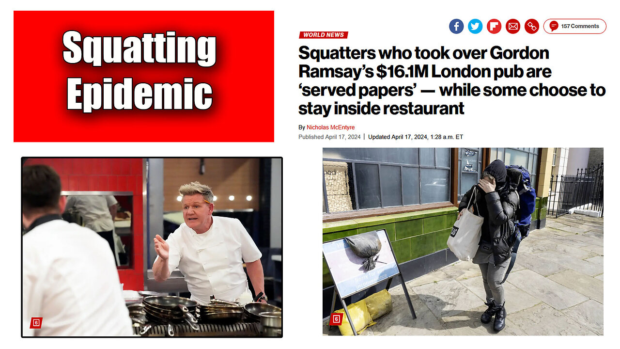 Squatters Occupy Celebrity Chief Gordon Ramsay's Restaurant In The UK