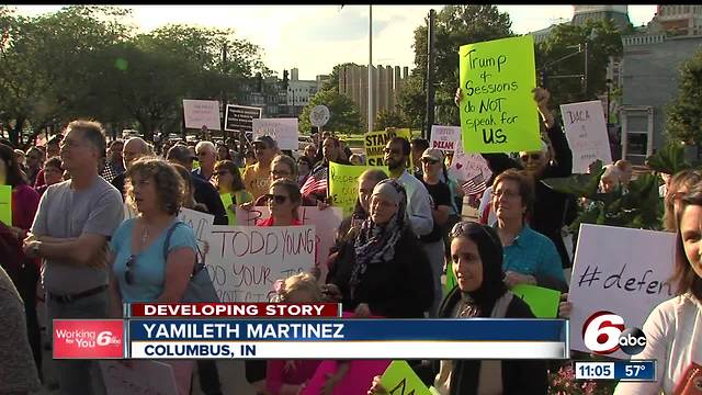 Rally in Columbus Indiana supports 'dreamers' of the DACA program