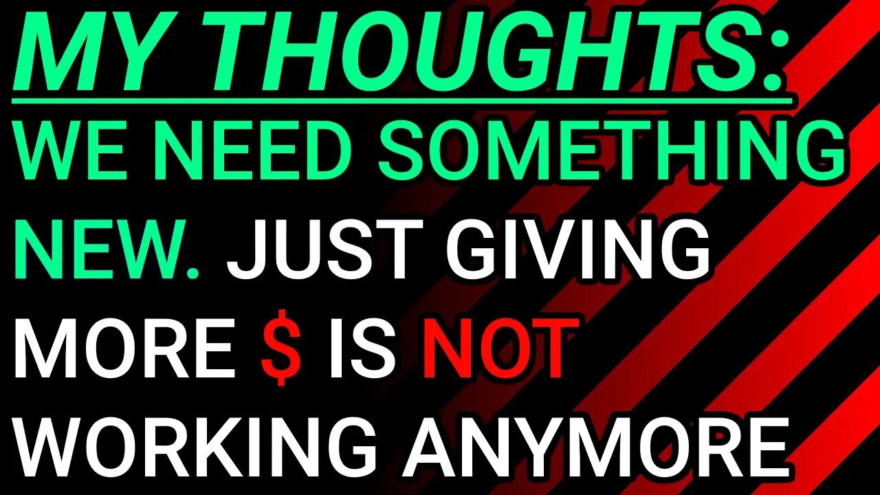 My Thoughts: “If Only We Gave More Money” Arguments Is Getting Old (It's Not That Simple)
