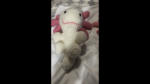 One crochet pattern, 3 axolotl.