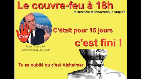 Couvre-feu à 18 heures en France : ça va s'arrêter quand?