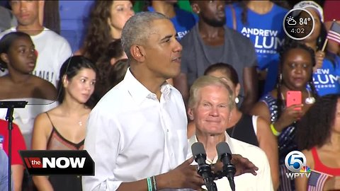 Barack Obama on campaign trail in Miami