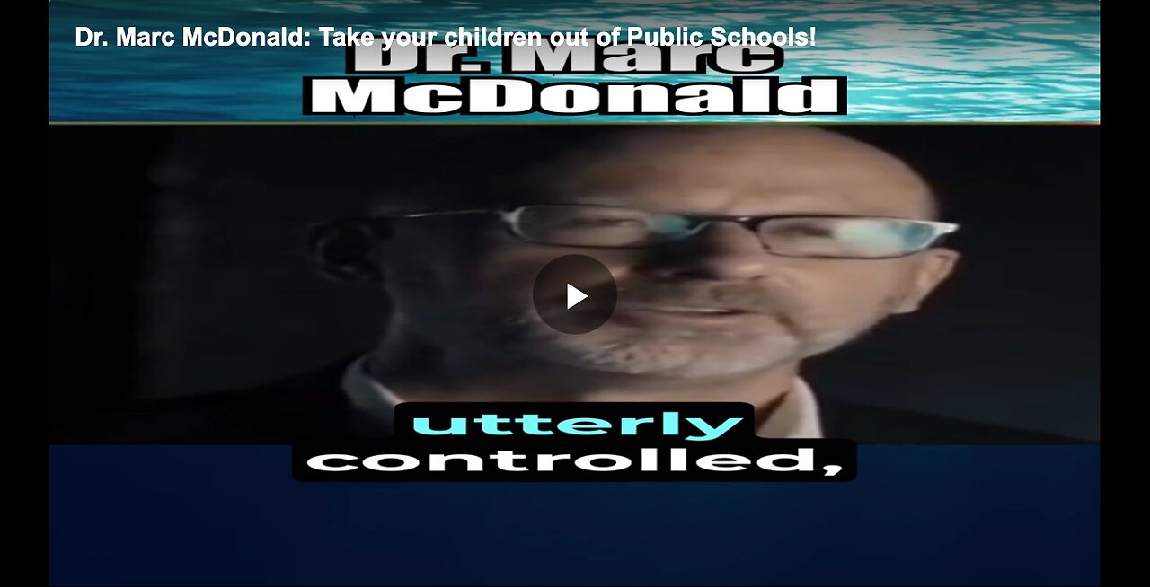 Dr. Marc McDonald discusses education in public schools