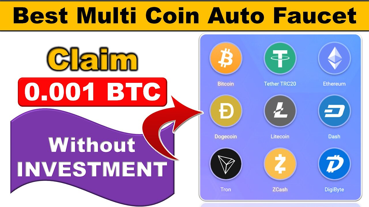 New Best Auto Multi Coin Faucet | How to earn Multi Crypto Coin | Earn 0.001 BTC per Day