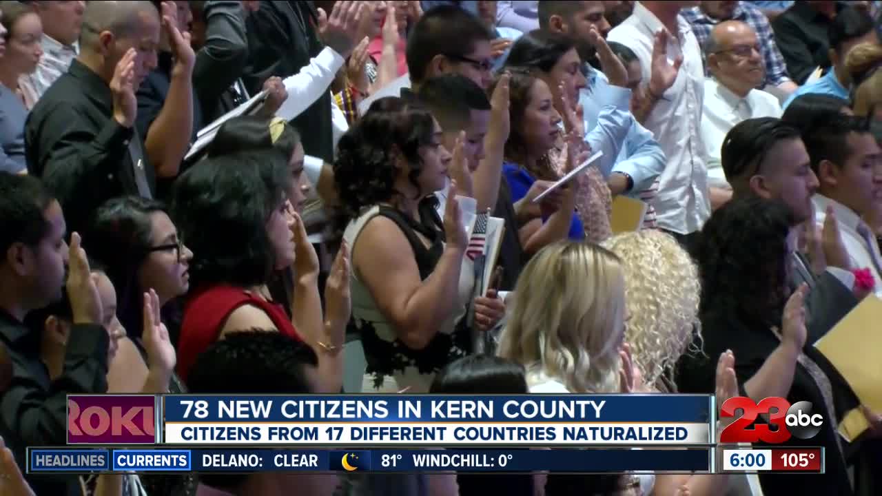 Over 70 new citizens in Kern County