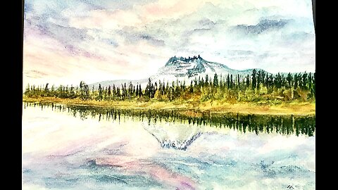 How to Paint Sky Reflections in Watercolor | Paint with me