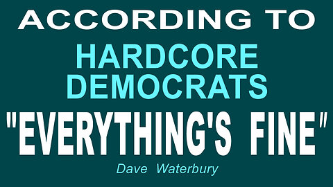 "EVERYTHING'S FINE" According To Hardcore Democrats - Condensed