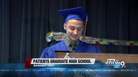 Why five students graduated at a hospital