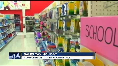 Wisconsin sales tax holiday: List of items that are included