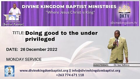 Doing good to the under privileged (26/12/22)