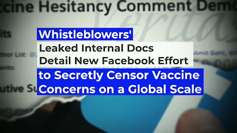 Veritas Exposes Facebook's Suppression Of Vaccine Concerns!