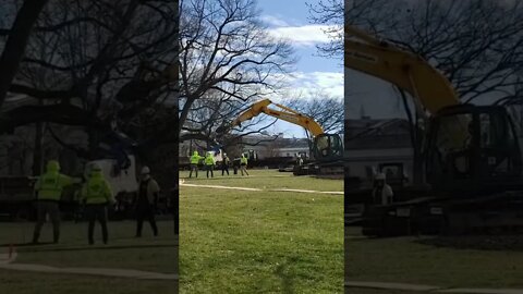 1/10/22 Nancy Drew in DC- Live Video 3- Area in Front of WH Opened Up- Concrete Barriers on Lawn?