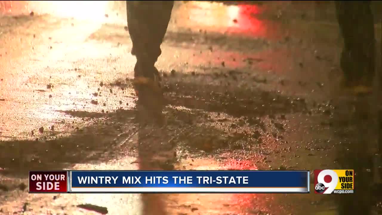 Wintery mix could cause slick road conditions