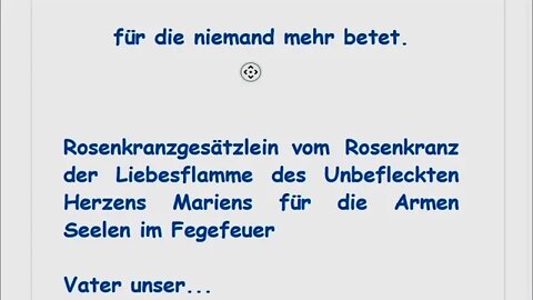 8. Tag Gnadenreiche Novene für die Armen Seelen