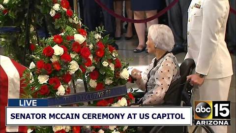 Meghan McCain and Roberta McCain at Washington ceremony