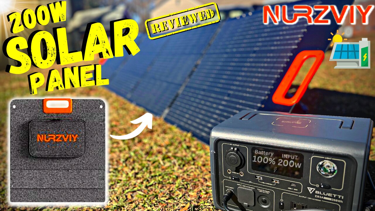 NURZVIY Foldable Portable 200W Solar Panel - Testing/Review