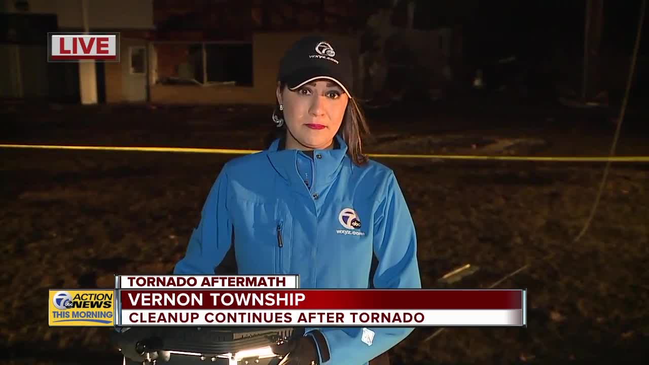Cleanup continues after tornado in Vernon Township