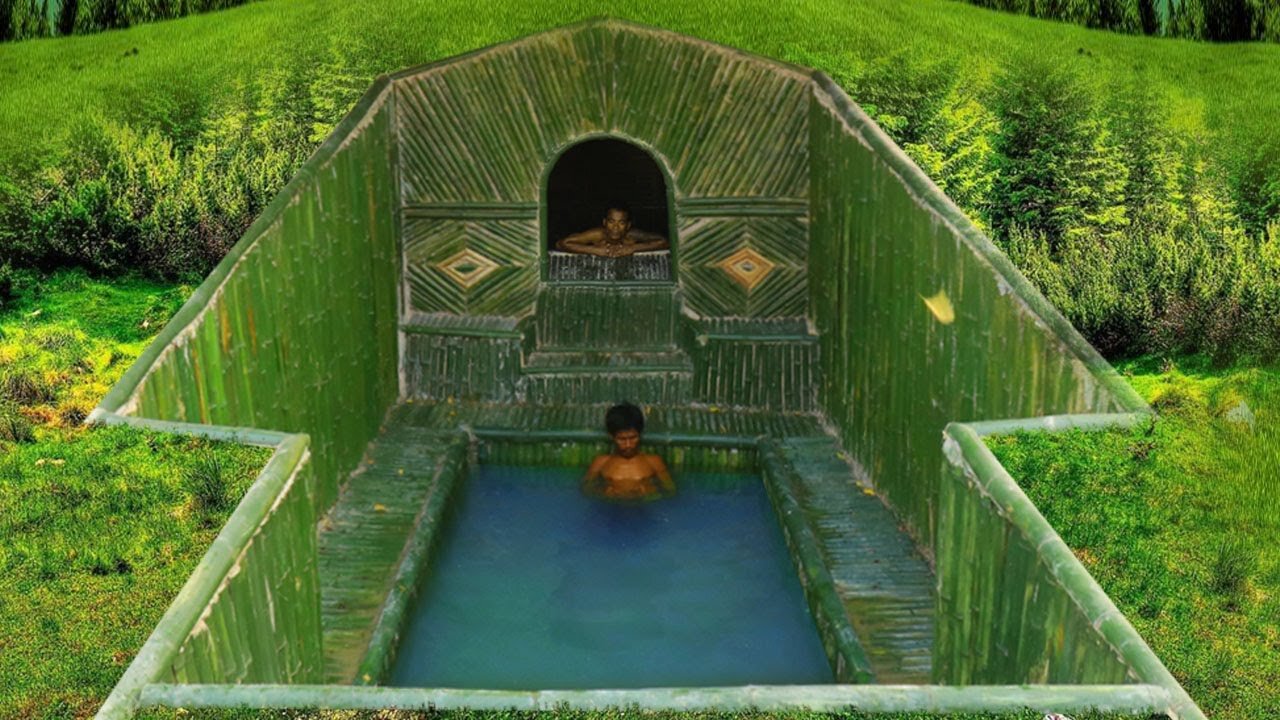 Building Underground House - Bathtub And Swimming Pool Underground