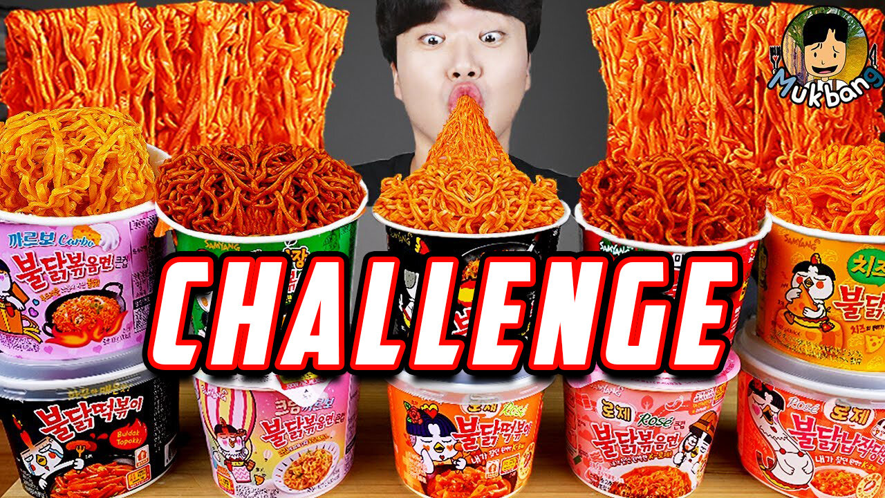 ASMR MUKBANG FIRE Noodle & HOT DOG & CHEESE PIZZA & Tteokbokki EATING SOUND ! (BULDAK)