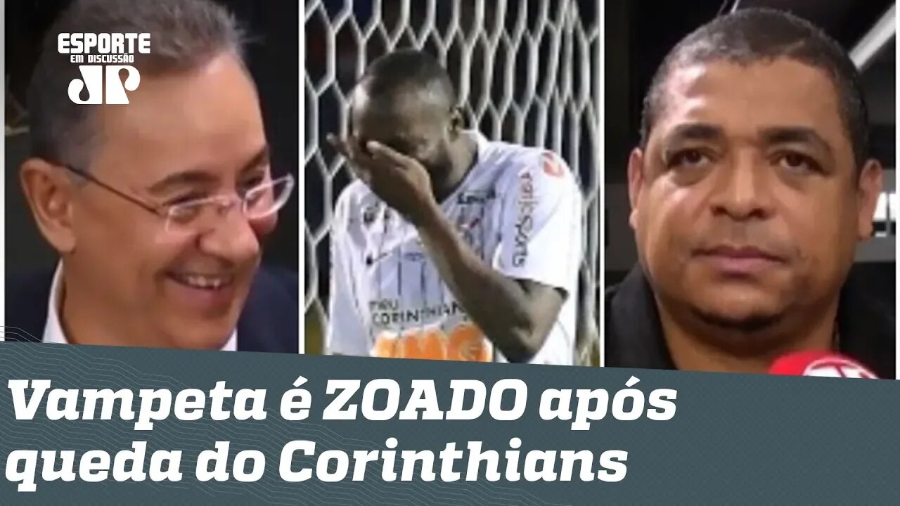 "Não foi dessa vez!" Vampeta é ZOADO após queda do Corinthians pro Del Valle!